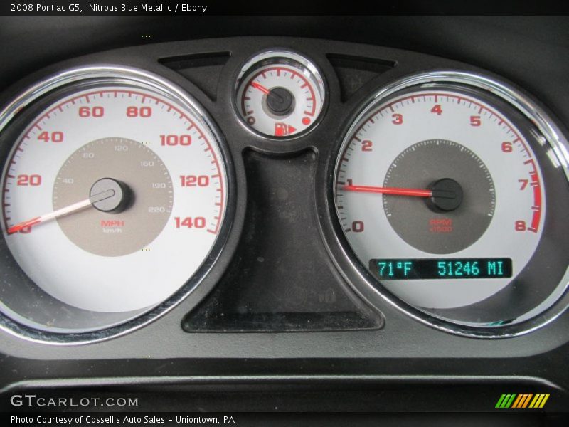 Nitrous Blue Metallic / Ebony 2008 Pontiac G5