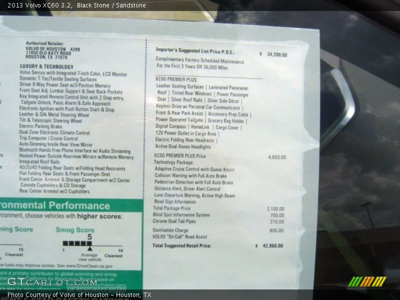 Black Stone / Sandstone 2013 Volvo XC60 3.2