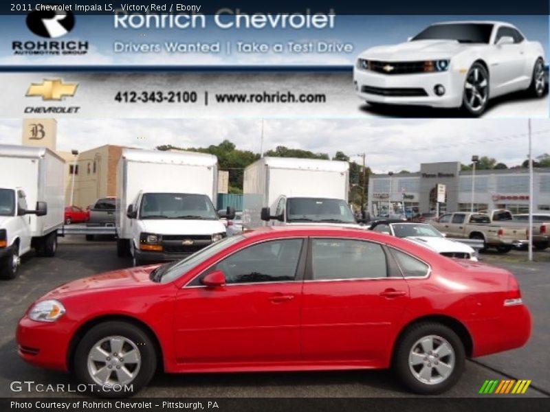 Victory Red / Ebony 2011 Chevrolet Impala LS