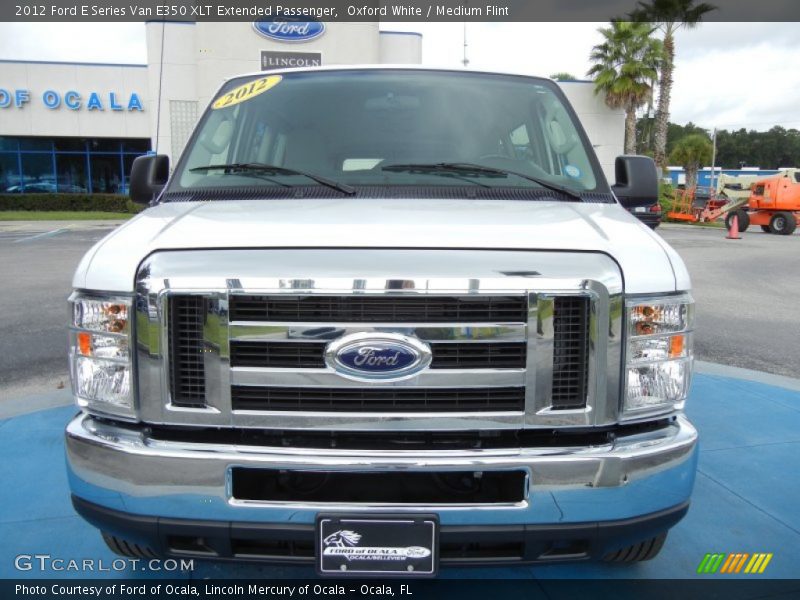 Oxford White / Medium Flint 2012 Ford E Series Van E350 XLT Extended Passenger