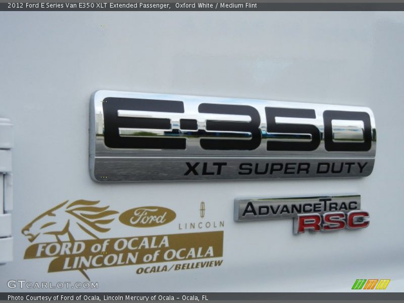 Oxford White / Medium Flint 2012 Ford E Series Van E350 XLT Extended Passenger