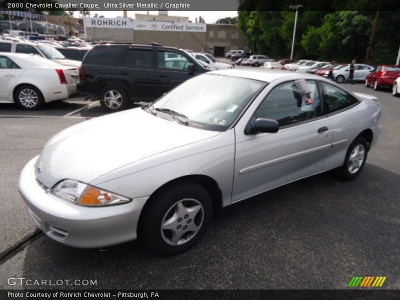 Ultra Silver Metallic / Graphite 2000 Chevrolet Cavalier Coupe