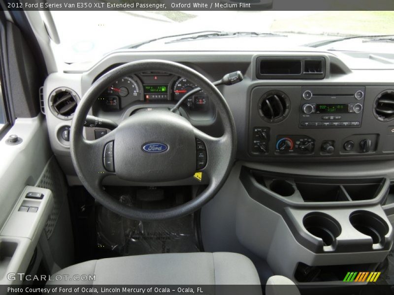 Oxford White / Medium Flint 2012 Ford E Series Van E350 XLT Extended Passenger