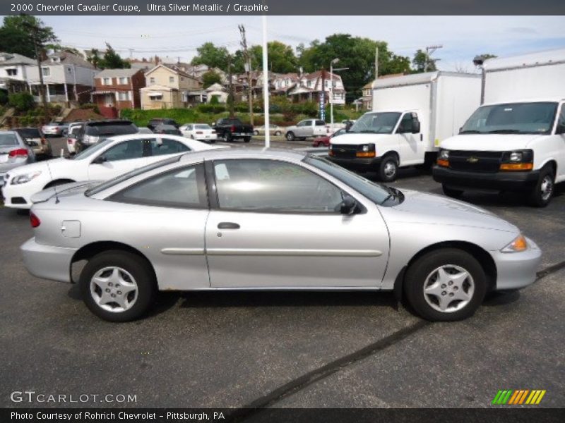 Ultra Silver Metallic / Graphite 2000 Chevrolet Cavalier Coupe