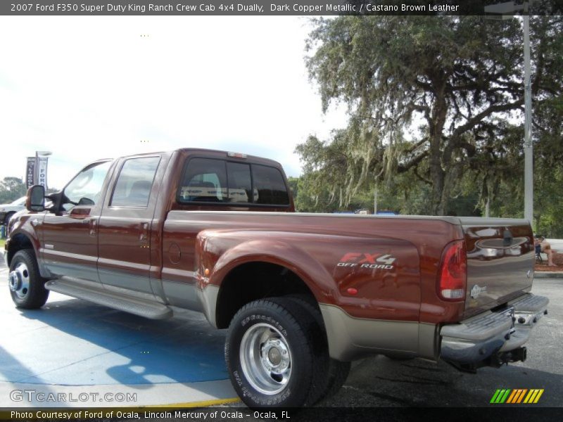 Dark Copper Metallic / Castano Brown Leather 2007 Ford F350 Super Duty King Ranch Crew Cab 4x4 Dually