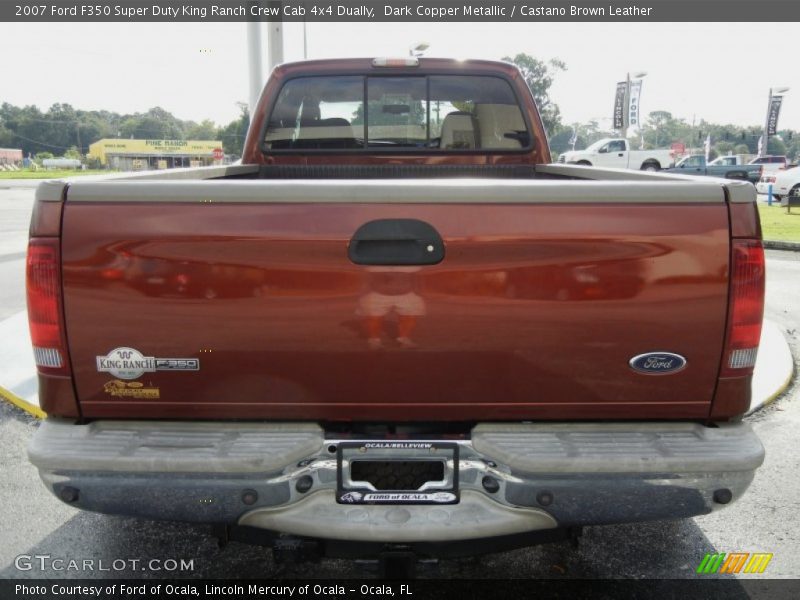 Dark Copper Metallic / Castano Brown Leather 2007 Ford F350 Super Duty King Ranch Crew Cab 4x4 Dually