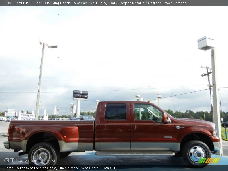 Dark Copper Metallic / Castano Brown Leather 2007 Ford F350 Super Duty King Ranch Crew Cab 4x4 Dually