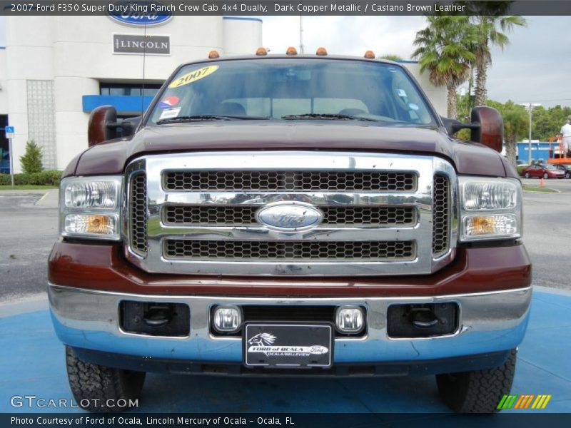 Dark Copper Metallic / Castano Brown Leather 2007 Ford F350 Super Duty King Ranch Crew Cab 4x4 Dually