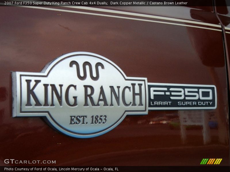 Dark Copper Metallic / Castano Brown Leather 2007 Ford F350 Super Duty King Ranch Crew Cab 4x4 Dually