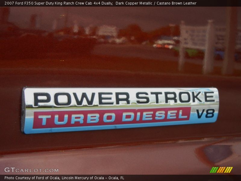 Dark Copper Metallic / Castano Brown Leather 2007 Ford F350 Super Duty King Ranch Crew Cab 4x4 Dually