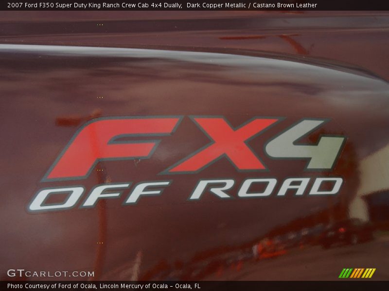 Dark Copper Metallic / Castano Brown Leather 2007 Ford F350 Super Duty King Ranch Crew Cab 4x4 Dually