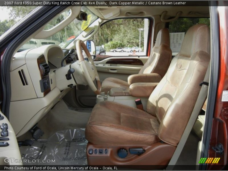 Front Seat of 2007 F350 Super Duty King Ranch Crew Cab 4x4 Dually