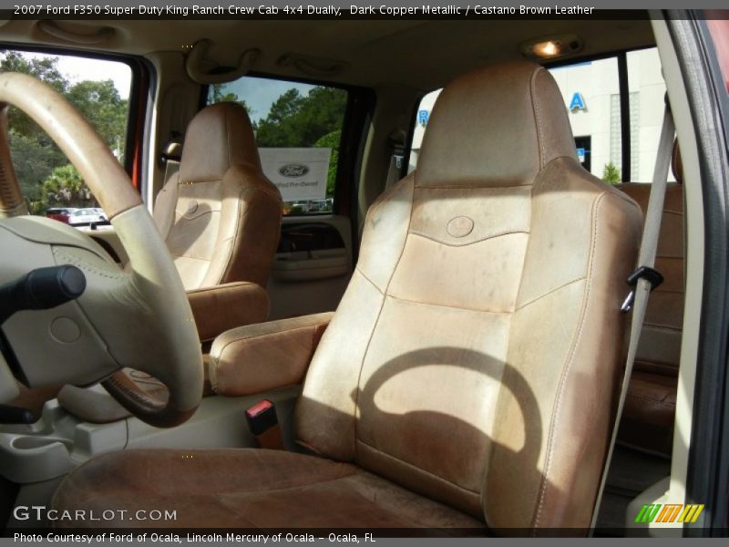 Dark Copper Metallic / Castano Brown Leather 2007 Ford F350 Super Duty King Ranch Crew Cab 4x4 Dually
