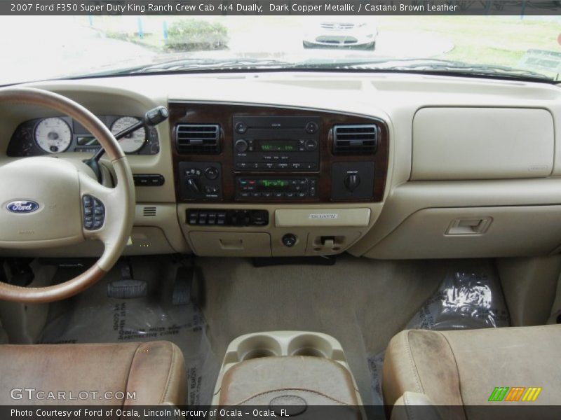 Dark Copper Metallic / Castano Brown Leather 2007 Ford F350 Super Duty King Ranch Crew Cab 4x4 Dually