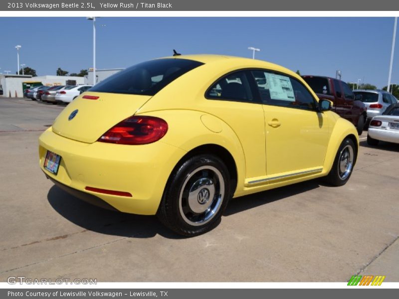 Yellow Rush / Titan Black 2013 Volkswagen Beetle 2.5L