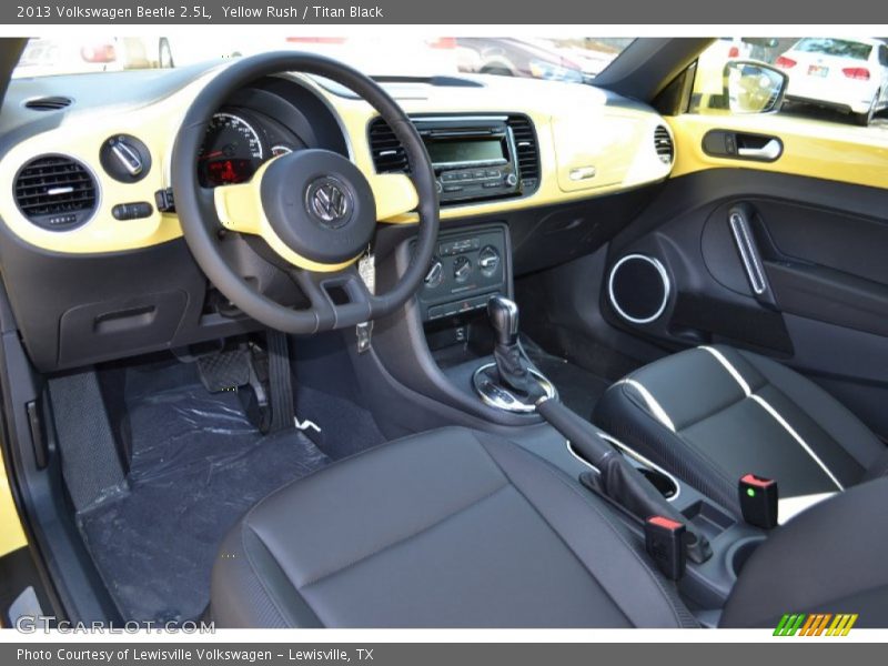 Yellow Rush / Titan Black 2013 Volkswagen Beetle 2.5L