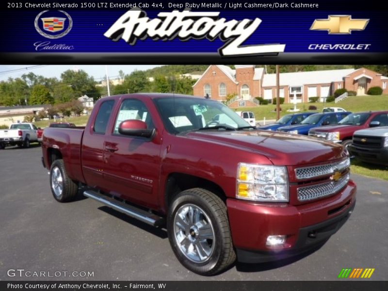 Deep Ruby Metallic / Light Cashmere/Dark Cashmere 2013 Chevrolet Silverado 1500 LTZ Extended Cab 4x4