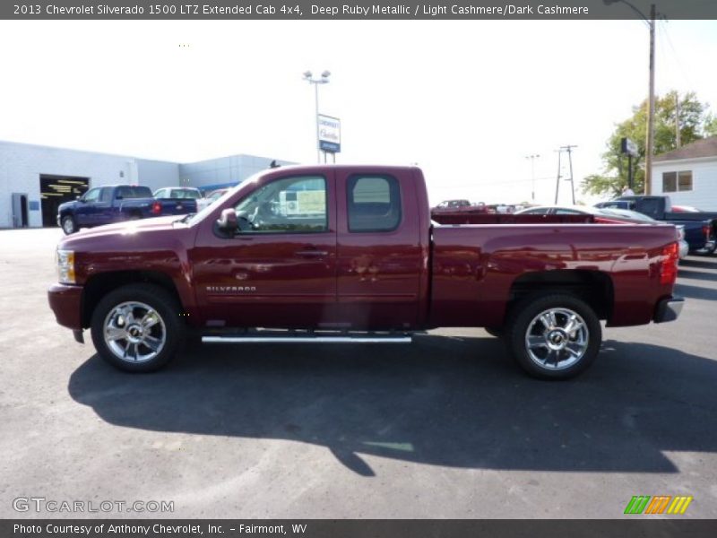 Deep Ruby Metallic / Light Cashmere/Dark Cashmere 2013 Chevrolet Silverado 1500 LTZ Extended Cab 4x4