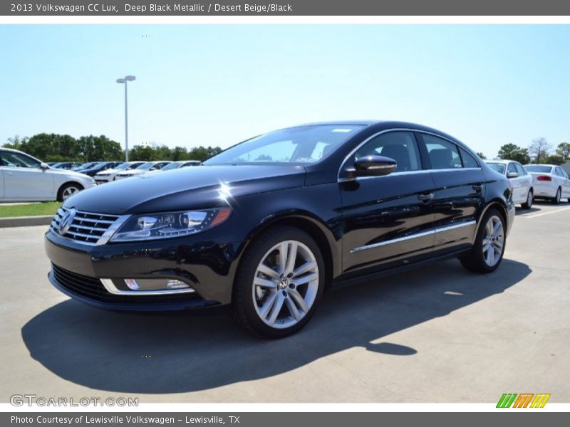 Deep Black Metallic / Desert Beige/Black 2013 Volkswagen CC Lux