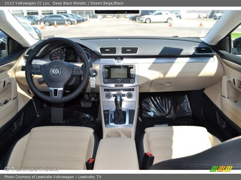 Deep Black Metallic / Desert Beige/Black 2013 Volkswagen CC Lux