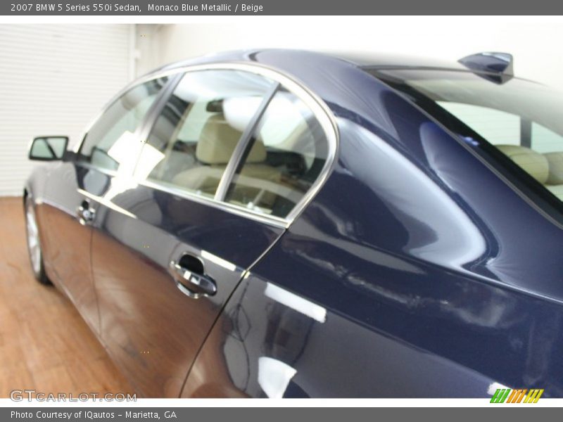 Monaco Blue Metallic / Beige 2007 BMW 5 Series 550i Sedan