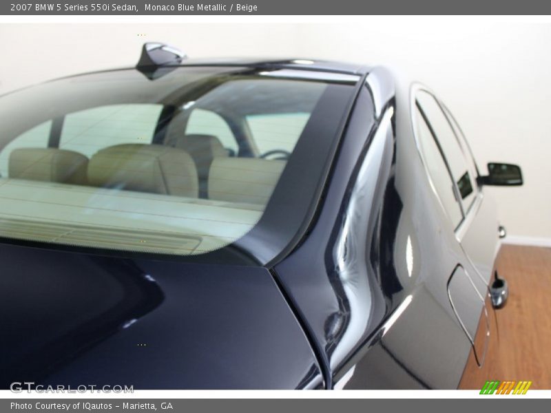 Monaco Blue Metallic / Beige 2007 BMW 5 Series 550i Sedan