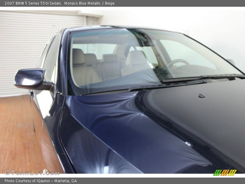 Monaco Blue Metallic / Beige 2007 BMW 5 Series 550i Sedan