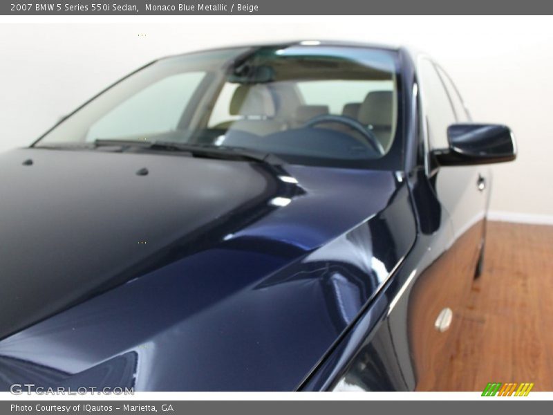 Monaco Blue Metallic / Beige 2007 BMW 5 Series 550i Sedan