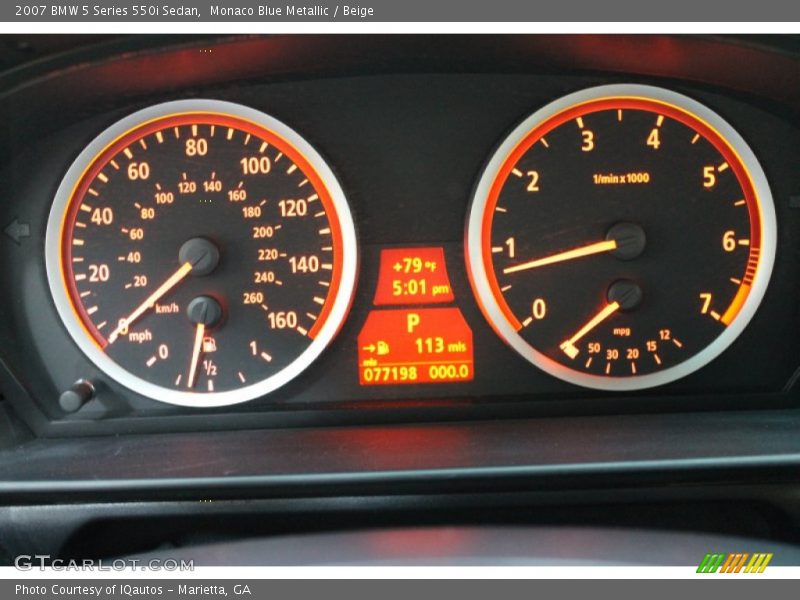  2007 5 Series 550i Sedan 550i Sedan Gauges