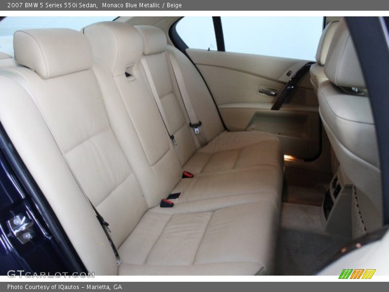 Monaco Blue Metallic / Beige 2007 BMW 5 Series 550i Sedan
