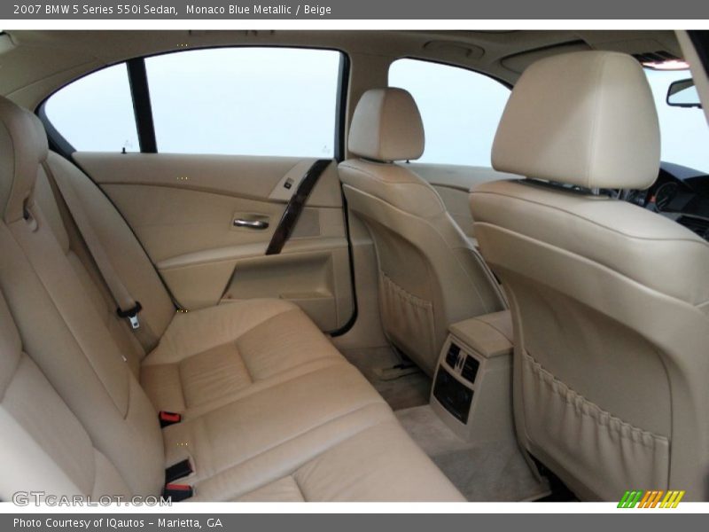 Monaco Blue Metallic / Beige 2007 BMW 5 Series 550i Sedan