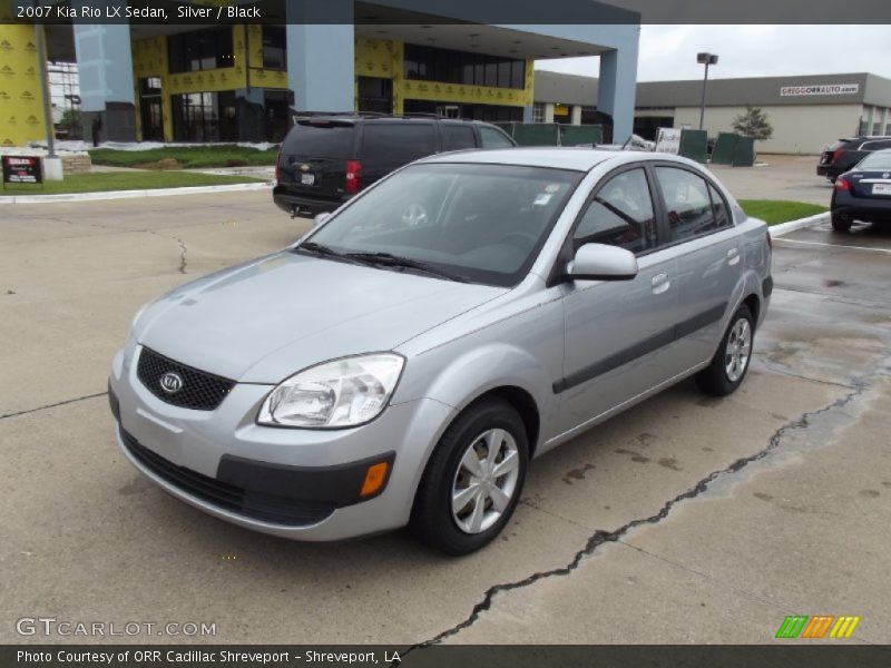 Silver / Black 2007 Kia Rio LX Sedan