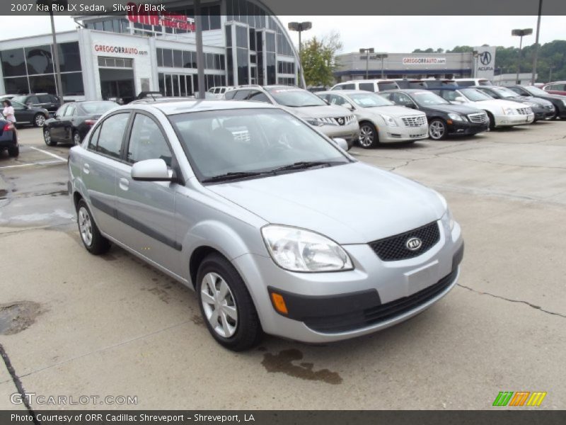 Silver / Black 2007 Kia Rio LX Sedan