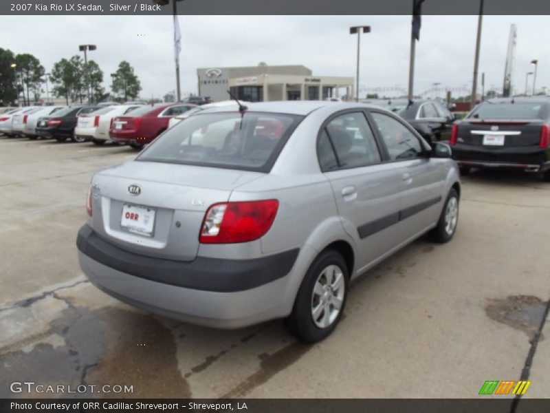 Silver / Black 2007 Kia Rio LX Sedan