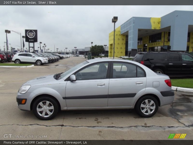 Silver / Black 2007 Kia Rio LX Sedan