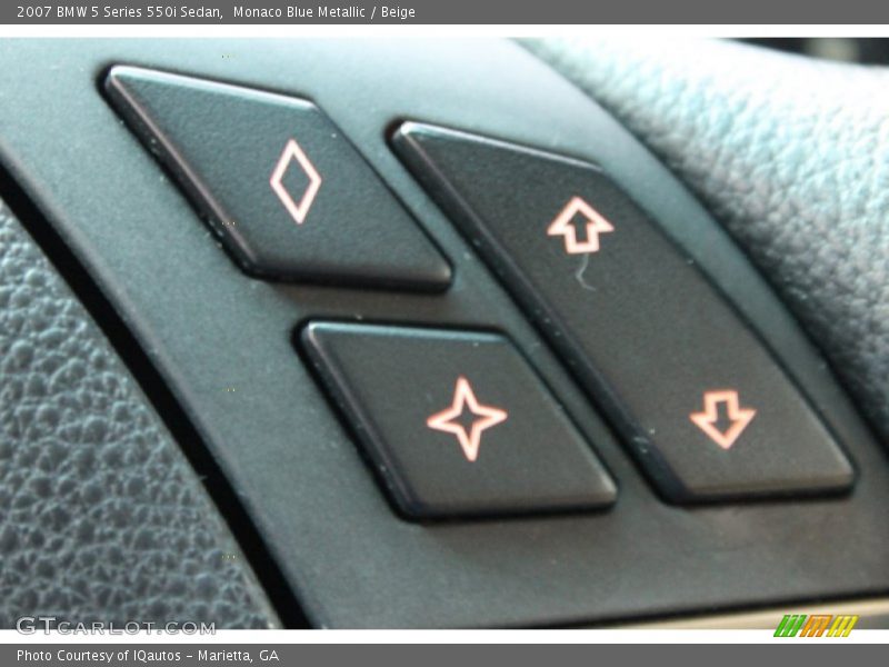 Monaco Blue Metallic / Beige 2007 BMW 5 Series 550i Sedan