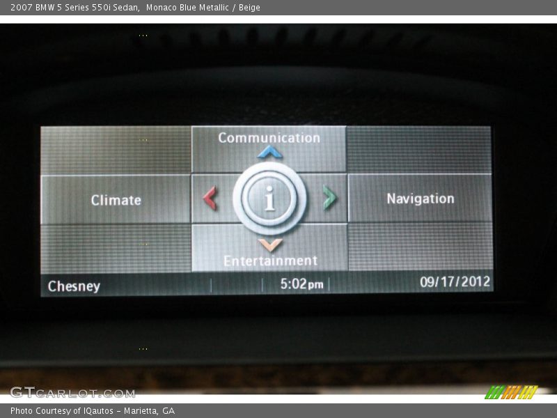 Monaco Blue Metallic / Beige 2007 BMW 5 Series 550i Sedan