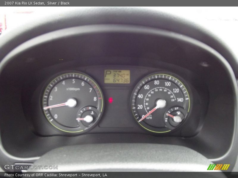 Silver / Black 2007 Kia Rio LX Sedan