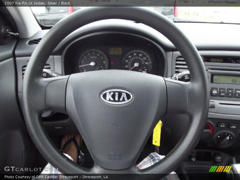 Silver / Black 2007 Kia Rio LX Sedan