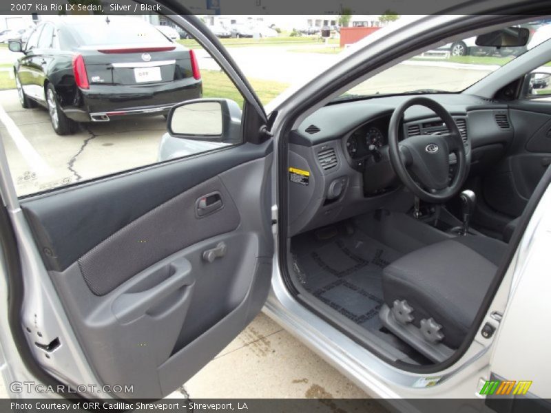 Silver / Black 2007 Kia Rio LX Sedan