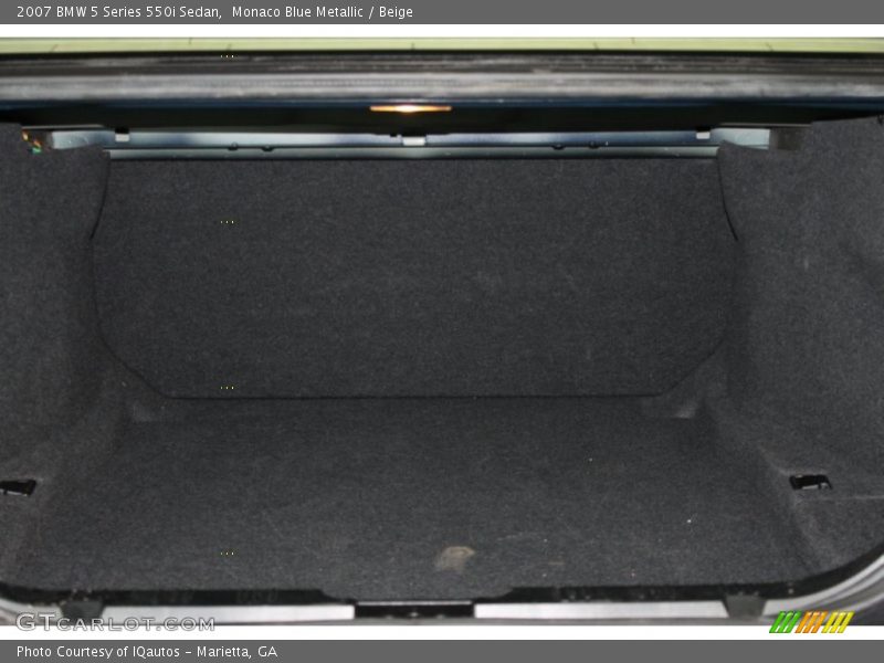 Monaco Blue Metallic / Beige 2007 BMW 5 Series 550i Sedan