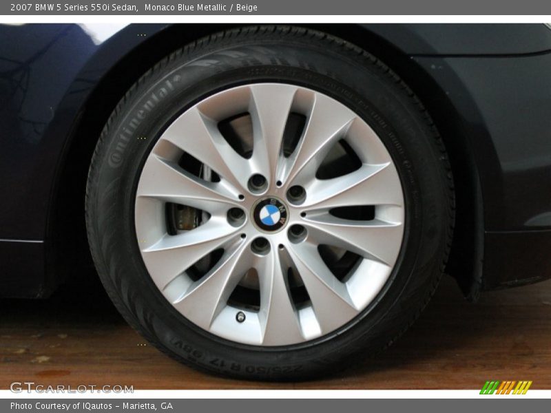 Monaco Blue Metallic / Beige 2007 BMW 5 Series 550i Sedan
