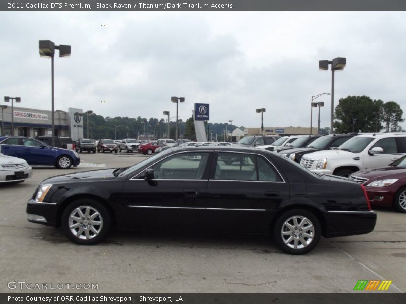 Black Raven / Titanium/Dark Titanium Accents 2011 Cadillac DTS Premium