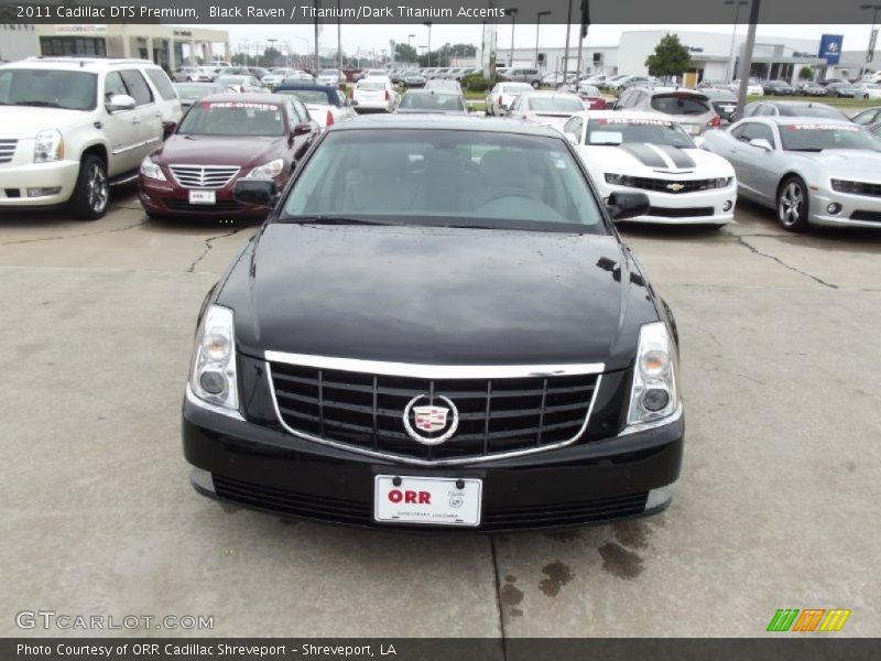 Black Raven / Titanium/Dark Titanium Accents 2011 Cadillac DTS Premium