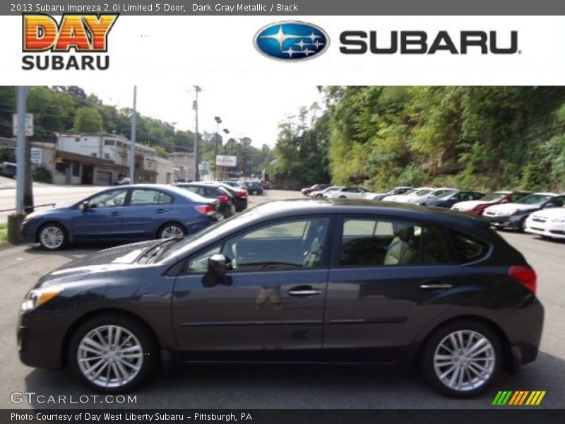 Dark Gray Metallic / Black 2013 Subaru Impreza 2.0i Limited 5 Door