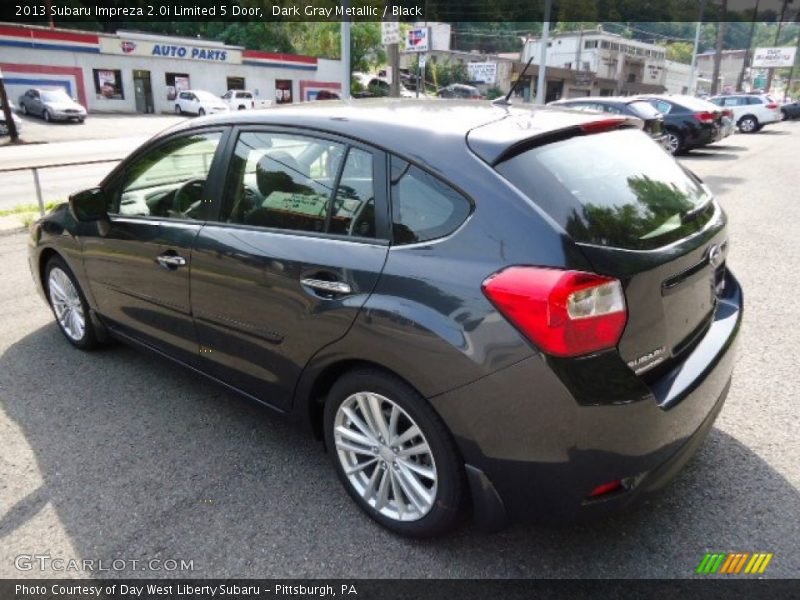 Dark Gray Metallic / Black 2013 Subaru Impreza 2.0i Limited 5 Door