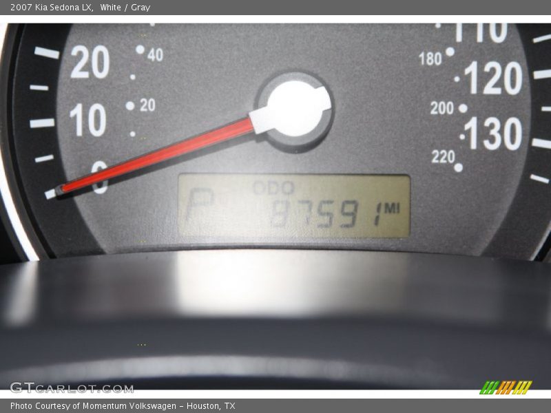 White / Gray 2007 Kia Sedona LX