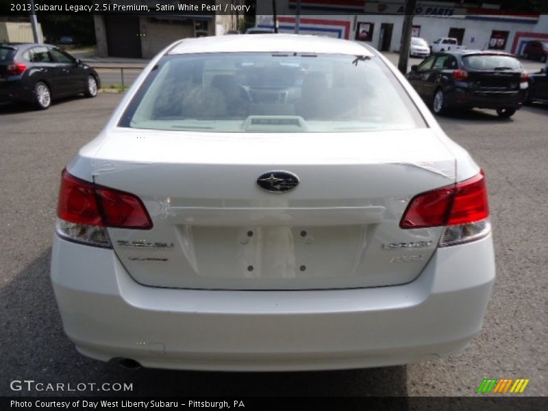 Satin White Pearl / Ivory 2013 Subaru Legacy 2.5i Premium