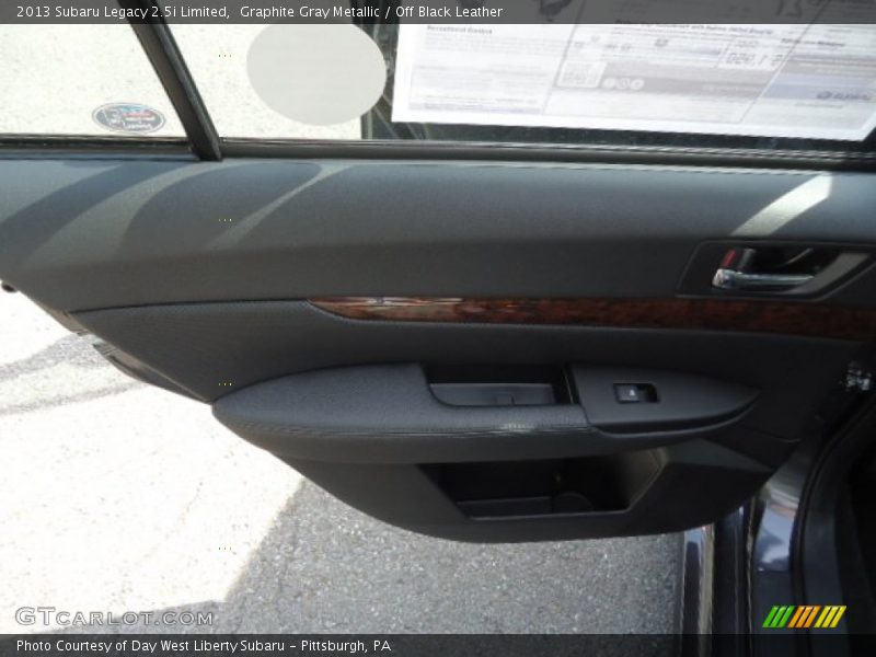 Graphite Gray Metallic / Off Black Leather 2013 Subaru Legacy 2.5i Limited