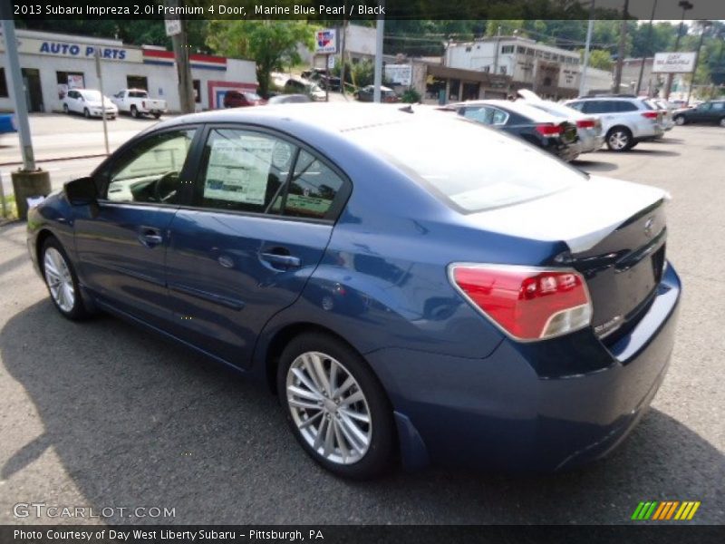 Marine Blue Pearl / Black 2013 Subaru Impreza 2.0i Premium 4 Door